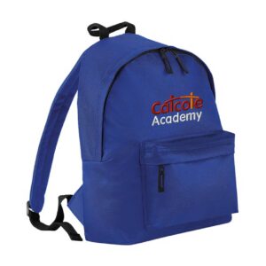 Junior Back Pack Royal Blue with embroidered school logo