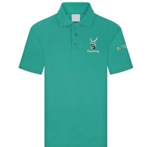 Jade Polo Shirt with embroidered school logo left chest & embroidered academy logo left arm