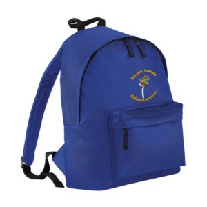 Junior Back Pack Royal Blue with embroidered school logo