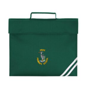 Basic Book Bag Bottle Green with embroidered school logo