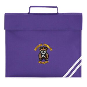 Basic Book Bag Purple with embroidered school logo