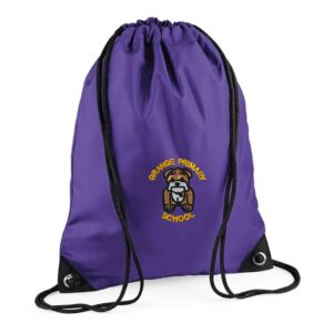 Gym Bag Purple with embroidered school logo