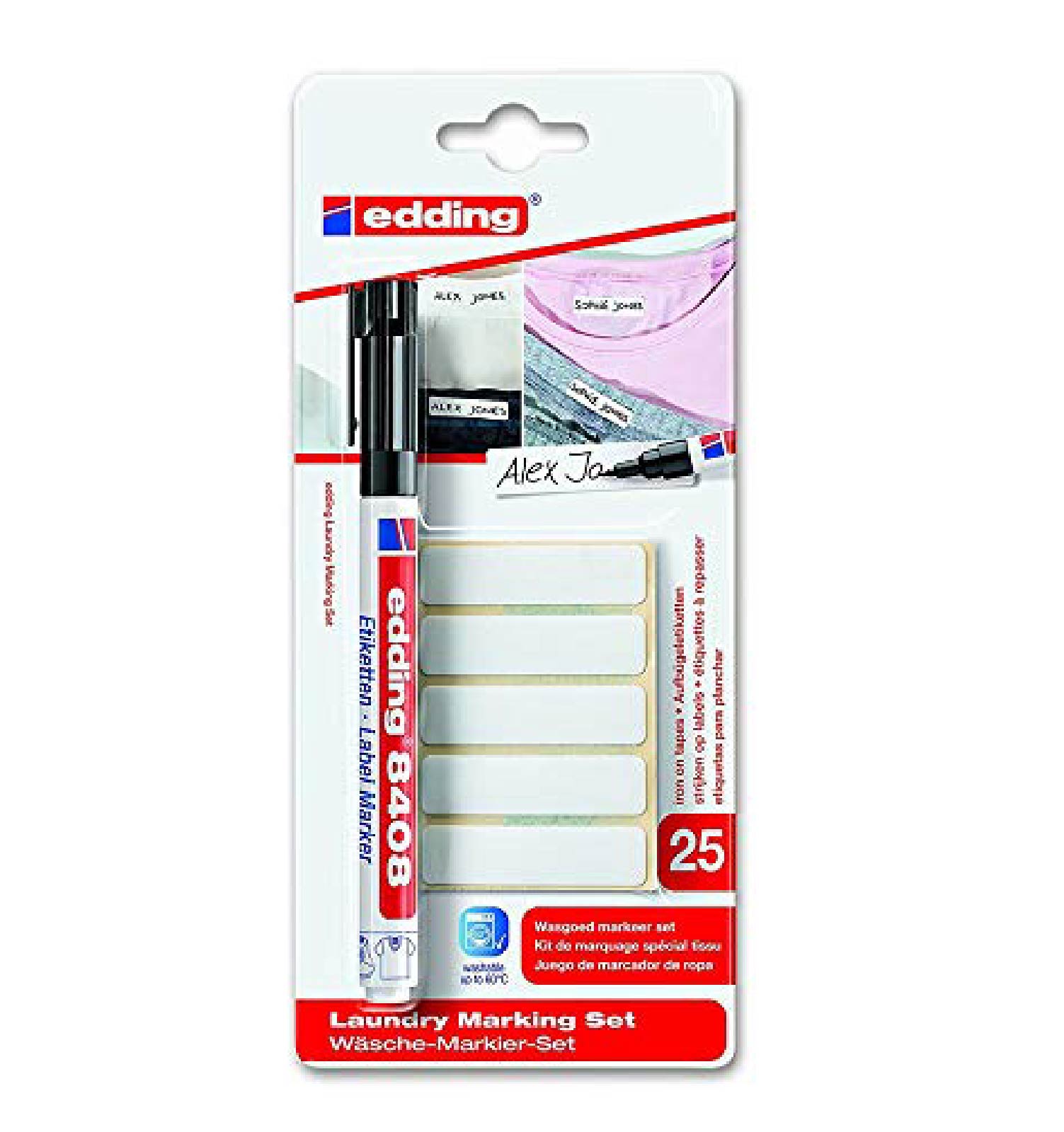 Name Tag Set - Laundry Marking Set with Pen 25pk
