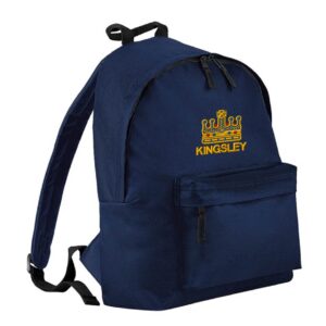 Junior Back Pack Navy with embroidered school logo