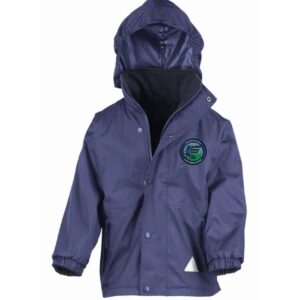 Navy StormDri Jacket with embroidered school logo left chest