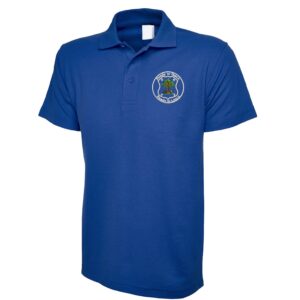 Royal Blue Polo Shirt with embroidered school logo left chest