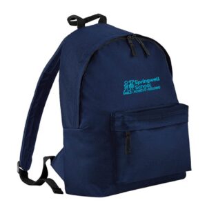 Junior Back Pack Navy with embroidered school logo