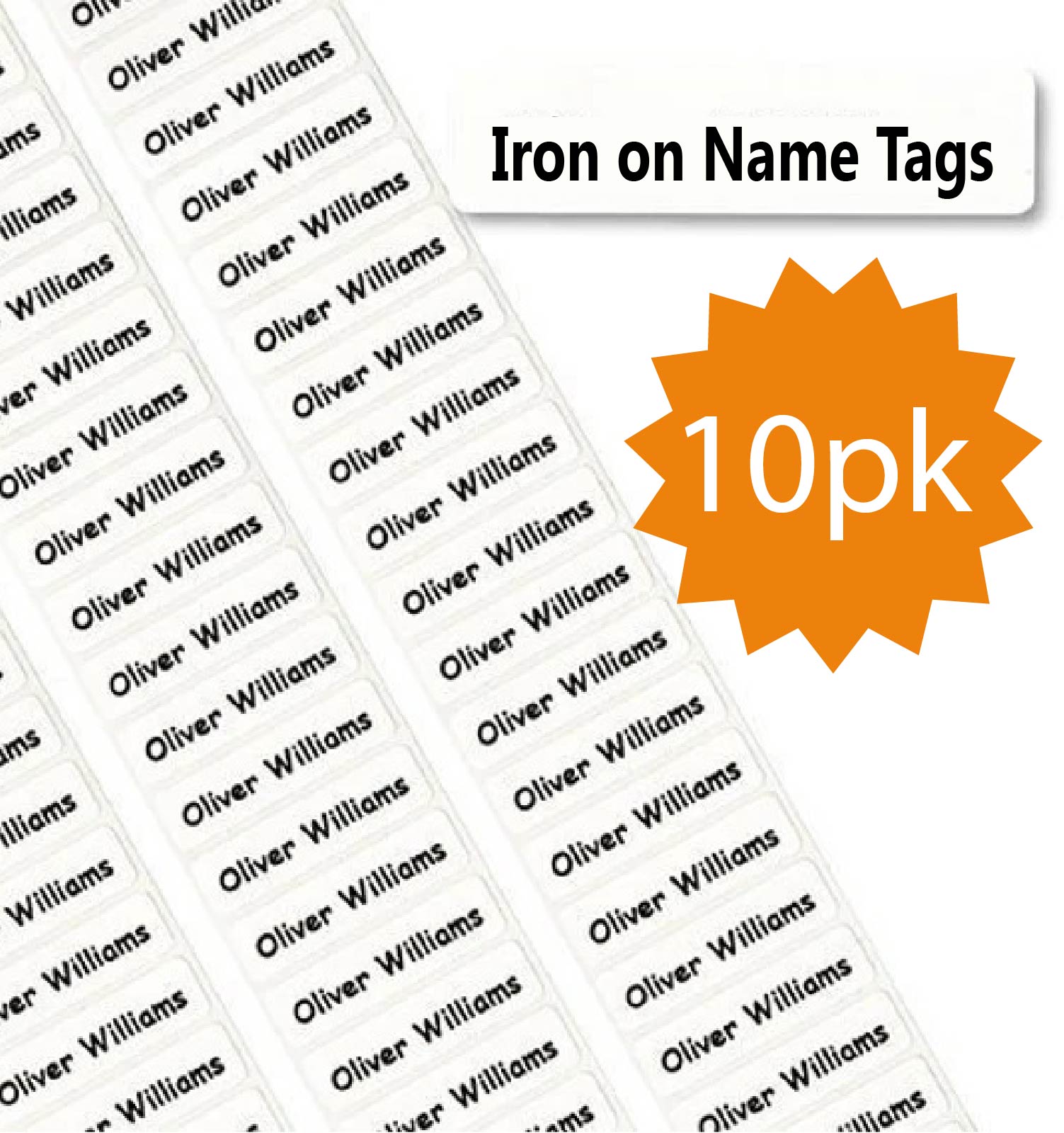 Personalised Name Tags 10pk
