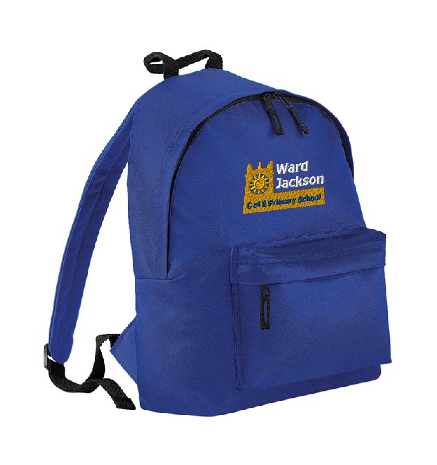 Junior Back Pack Royal Blue with embroidered school logo