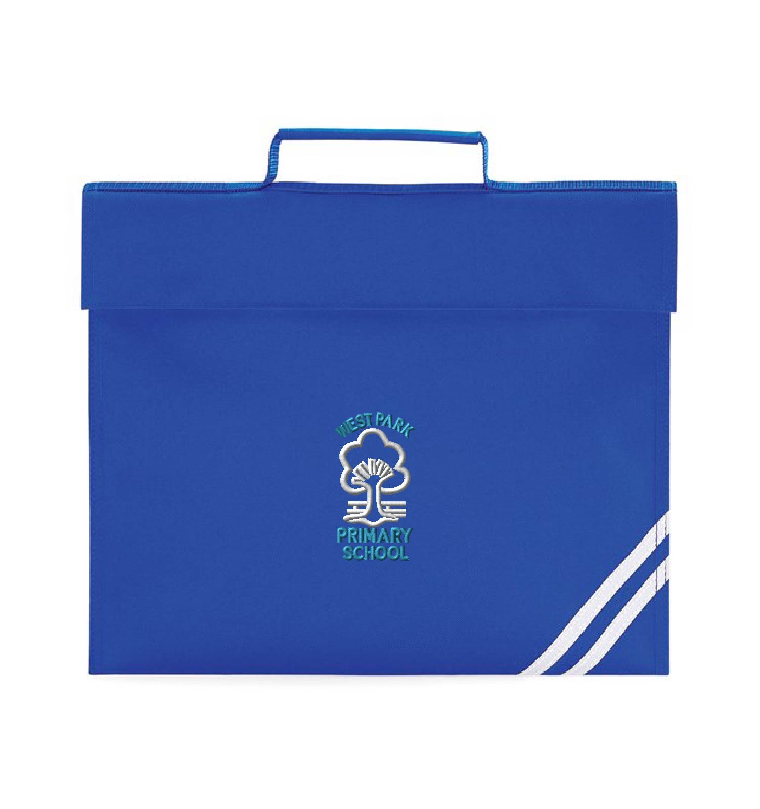 Basic Book Bag Royal Blue with embroidered school logo