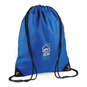 Gym Bag Royal Blue with embroidered school logo
