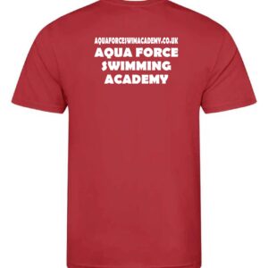 Fire Red Cool T - Shirt with embroidered club logo left chest and back print