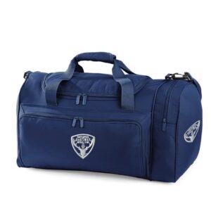 Navy Sports Bag/Holdall with three embroidered club logos
