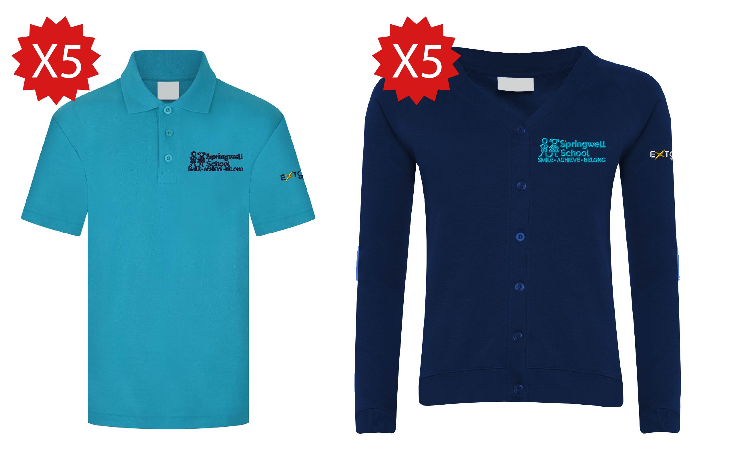 5 Polos & 5 Cardigans Bundle