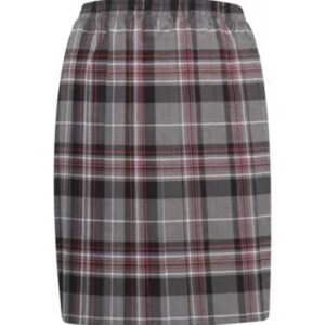 Grey/Red Tartan Skirt (Elasticated Waist)