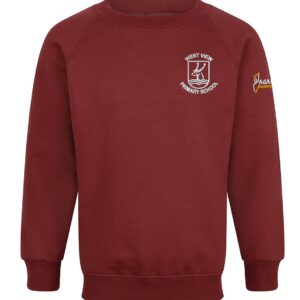 Light Maroon Sweatshirt with embroidered school logo left chest & embroidered academy logo left arm