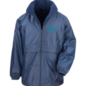 Result R203X Navy Rain Jacket with embroidered school logo left chest